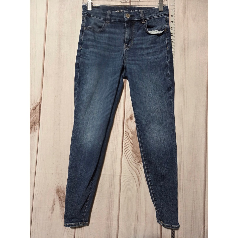 American Eagle Curvy Jegging Jeans Women's Size 2 Short Blue Stretch Denim
